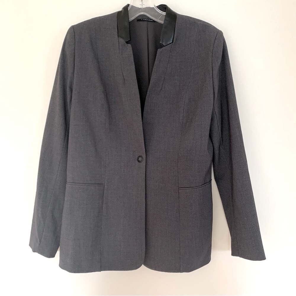 TAHARI dark gray blazer.